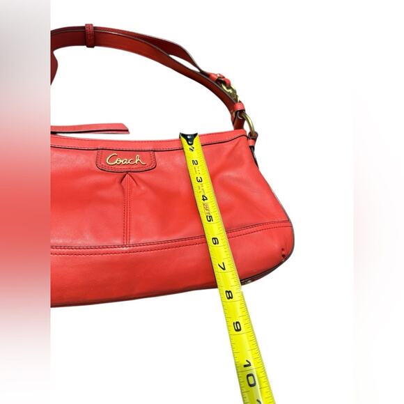 Coach Park Orange Leather Shoulder Bag - Picture 11 of 13